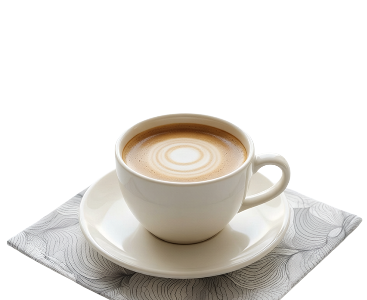 Kaffeetasse voll mit frischem Cappuccino